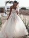 Glamorous Tulle Wedding Dresses A-line Appliqued Bridal Gowns WD244