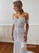 Fashion Boho Lace Sweetheart Neckline Sweep Train Sheath Wedding Dresses WD664