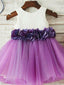 Beautiful Lace & Tulle Jewel Neckline A-line Flower Girl Dresses With FD075