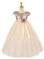 Shining Sequin Lace & Tulle Scoop Neckline Ball Gown Flower Girl Dresses FD045