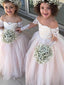 Stunning Tulle Jewel Neckline Floor-length Ball Gown Flower Girl Dresses FD080