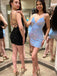 $79.99 Backless Sparkly Short Prom Dress Sequins Cocktail Dress Short Homecoming Dress PD2977