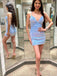 $79.99 Backless Sparkly Short Prom Dress Sequins Cocktail Dress Short Homecoming Dress PD2977