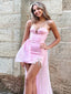 Rhinestones Satin Short Prom Dress Mini Homecoming Dress Cocktail Dress with Detachable Train HD3130