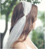 Ivory Tulle With Spray Crystal Bead Headwear Bridal Veil WV028