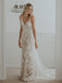 Long Sheath Wedding dresses Lace V-neck Bridal Gowns WD234