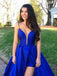 Gorgeous Satin Spaghetti Straps Ball Gown Prom Dresses 3348