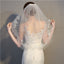Pure Wedding Veil Double Layers Tulle Wedding Veil With Appliques WV005