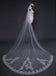 Shining Appliques Veil Long Tulle Sequined Wedding Veil WV008