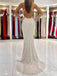 $169.99 Spaghetti Straps Pearl White Prom Dresses Sparkly Sheath Formal Dress PD2868