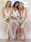 Outstanding Lace Spaghetti Straps Neckline Tea-length A-line Bridesmaid Dresses BD089