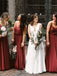 Fabulous Chiffon Long Bridesmaid Dresses A-line Spaghetti Straps Gowns BD123