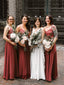 Fabulous Chiffon Long Bridesmaid Dresses A-line Spaghetti Straps Gowns BD123