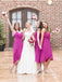 Modern Hi-lo A-line Bridesmaid Dresses Chiffon Tea-length Gowns BD124