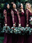 Excellent V-neck Chiffon Bridesmaid Dresses A-line Lace Gowns BD134