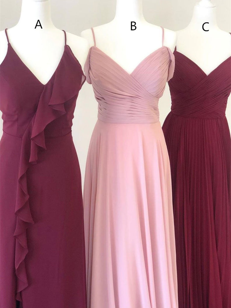 Charming Chiffon Bridesmaid Dresses A-line Simple Gowns BD147