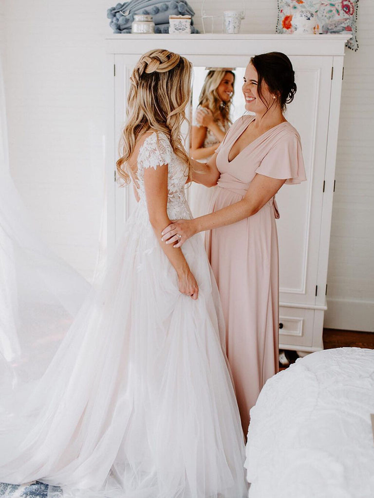 Fabulous Chiffon Floor-length Multi-choice Bridesmaid Dresses With Pleats BD153