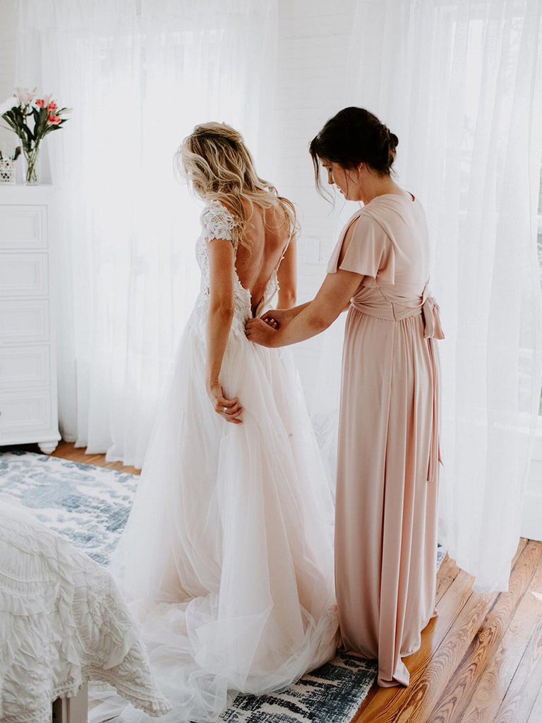 Fabulous Chiffon Floor-length Multi-choice Bridesmaid Dresses With Pleats BD153
