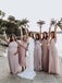 Amazing Multiple Types A-line Bridesmaid Dresses Long Chiffon Party Gowns BD165