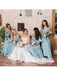 Charming Spaghetti Straps A-line Bridesmaid Dresses With Cap Sleeves BD171