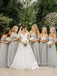 Amazing Chiffon Off-the-shoulder Neckline A-line Bridesmaid Dresses BD179