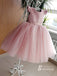 Modern Tulle & Satin Knee-length Bead Ball Gown Flower Girl Dresses FD098