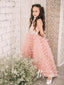 Popular Satin & Tulle Scoop Neckline Tea-length Ball Gown Flower Girl Dresses FD099