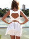 Simple V-neck Satin Homecoming Dresses A-line Short Gowns HD004
