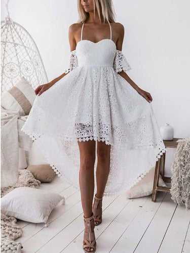 Sexy Lace A-line Homecoming Dresses Spaghetti Straps Gowns HD008