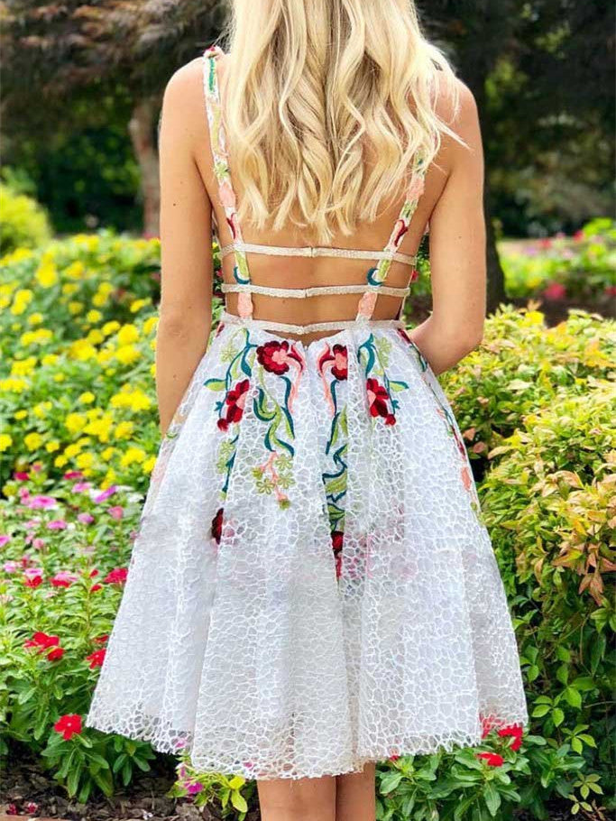 Floral Print Mini Dress Long Sleeve V Neck | Short Floral Dresses Sleeves -  2023 - Aliexpress