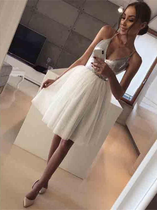 Popular Tulle Homecoming Dresses A-line Short Gowns HD076