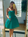 Attractive Satin Strapless Neckline Short A-line Homecoming Dresses HD155