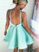 Simpe Satin Homecoming Dresses Short A-line Party Gowns HD183