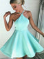 Simpe Satin Homecoming Dresses Short A-line Party Gowns HD183