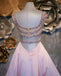 Shining Satin V-neck Neckline Cap Sleeves A-line Homecoming Dresses HD217