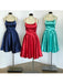 Cheap Satin Homecoming Dresses A-line Short Party Gowns HD249