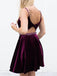 Modern Fleece A-line Homecoming Dresses Beaded Short Gowns HD251