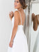 Unique Satin A-line Homecoming Dresses With Short Length White Gowns HD255