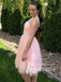 Shining Tulle Bateau Neckline A-line Homecoming Dresses HD258