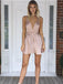 Sexy Halter A-line Homecoming Dresses Short Satin Party Gowns HD262