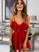 Simple Spaghetti Straps A-line Homecoming Dresses Satin Short Gowns HD270