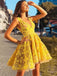 Beautiful V-neck Lace Homecoming Dresses A-line short Gowns HD271