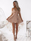 Elegant Lace Spaghetti Straps Neckline Hi-lo A-line Cocktail Dresses CD075