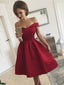 Sexy Satin Off-the-shoulder Neckline A-line Homecoming Dresses HD283