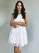 Romantic Lace Scoop Neckline Short A-line Homecoming Dresses HD289