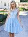 Delicate Chiffon Jewel Neckline Short A-line Homecoming Dresses HD302