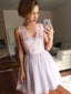 Brilliant Lace & Tulle V-neck Neckline A-line Homecoming Dresses HD304