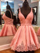 Unique Satin Spaghetti Straps Neckline A-line Homecoming Dresses HD307