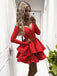 Pretty Satin & Tulle Jewel Neckline A-line Homecoming Dresses HD312