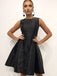Fabulous Satin Jewel Neckline Short A-line Cocktail Dresses CD057